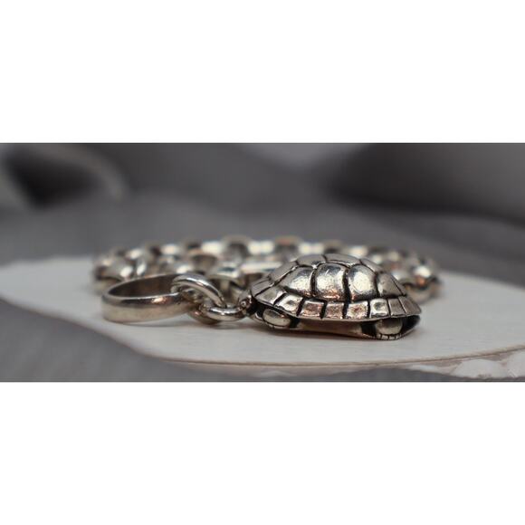 Barry Kieselstein Cord 925 Turtle Toggle Charm Bracelet 44.87G / 8in / 5.5mm - Picture 8 of 8